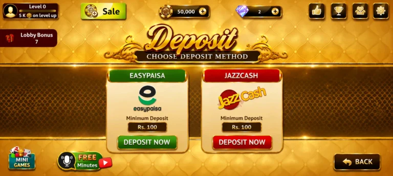 Deposit Process of Teen Patti Game