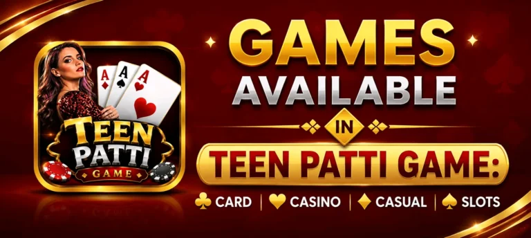 Game Categories Available in Teen Patti Game